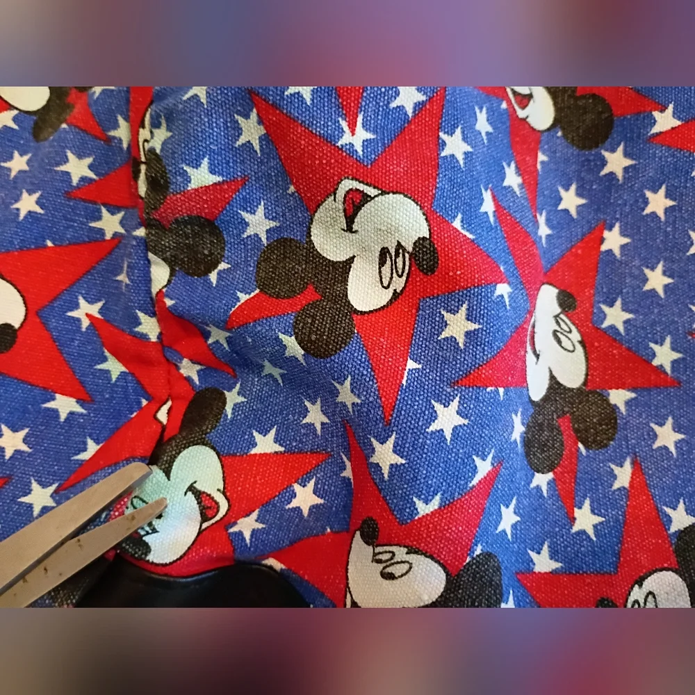 VTG Disney Mickey Mouse Blue‎ Tote Bag Sz L